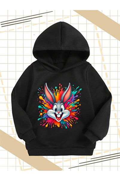 oneagılyazı Сладко суитчърче с качулка и принт на заек