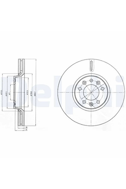 DELPHİ Дискова спирачка Citroen C5 3/Jumpy 2 Fiat Doblo Microbus/Scudo Bus/Sc...