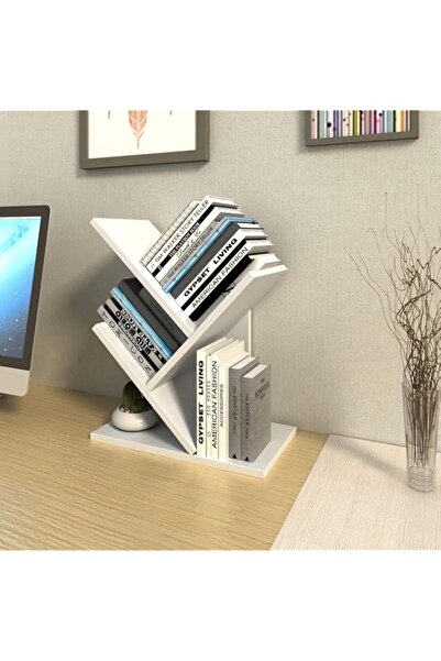 Generic مكتبة نارسيس المكتبية، رفوف تخزين كتب من الخيزران بثلاث طبقات، خزانة كتب قائمة على الأرض