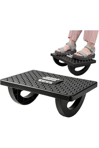 Generic مسند قدم مريح من AMERTEER مع بكرات تدليك، ارتفاع قابل للتعديل، مسند قدم غير قابل للانزلاق للمكتب،