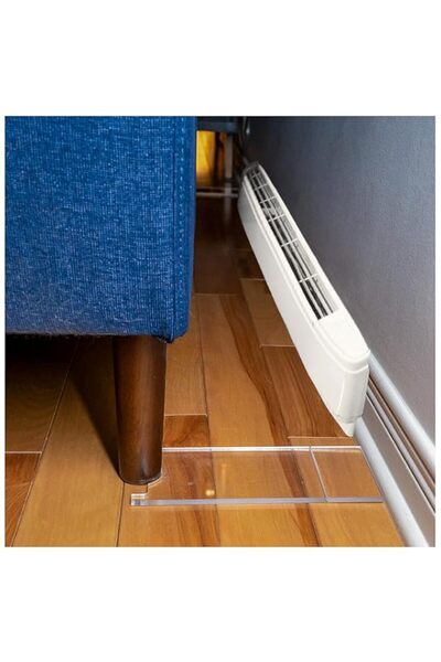 Generic فاصل جداري شفاف للأثاث - عبوة من قطعتين لحشو فجوات الأريكة والسرير، يحمي الجدران، السابق