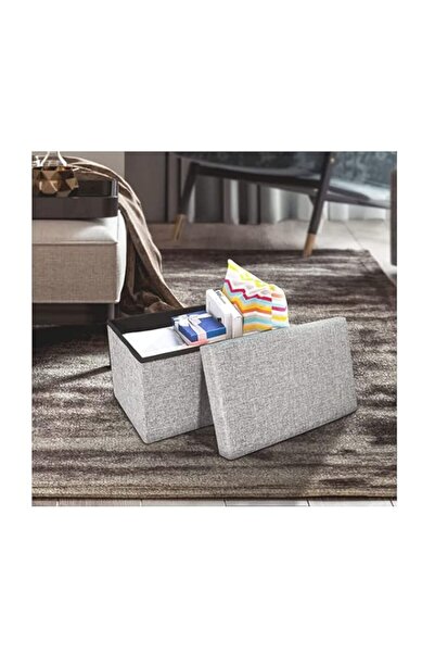 Generic No brand Foldable Modern Square Memory Foam Ottoman with Foot Rest Stool