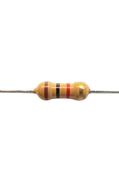 Uni Set of 20 pieces, Resistor 1.0kΩ kOhm Carbon Film, RW25CF, 1kΩ, 0.25W, ±5%, Resistor 1000Ω, 1/4W,