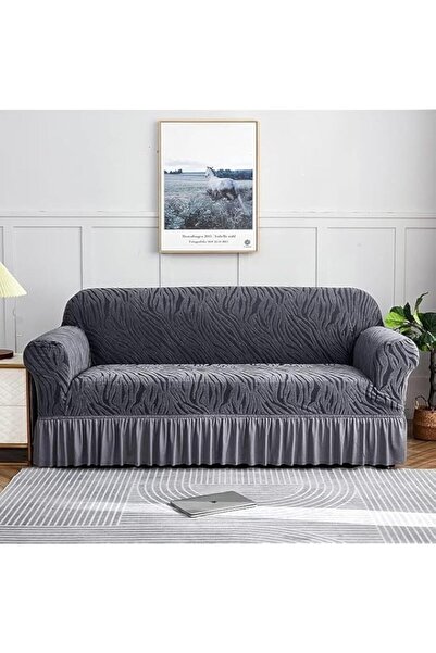 Generic غطاء أريكة من موست ناو، غطاء قابل للتمدد، غطاء أريكة مقاوم للغبار، غطاء أريكة بتنورة سميكة