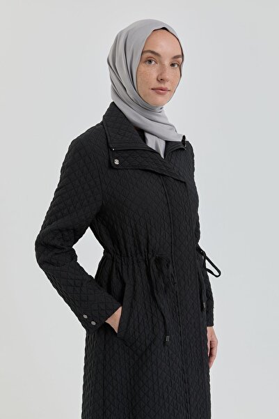 Nihan Large Size Thin Quilted Overcoat