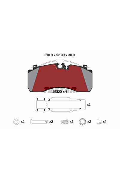 TEXTAR Set Placute Frana Frana Disc Alexander Dennis ENVIRO200 Daf Sb
