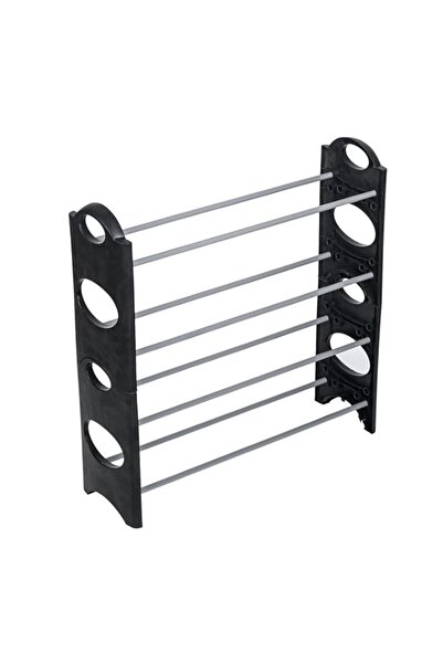 Generic HOMEPRO قيمة أفضل لحياة أفضل رف أحذية Home Pro مكون من 4 طبقات، أسود