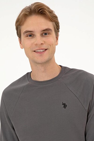 U.S. Polo Assn. % 100 PAMUKLU REGULAR KESİM İNCE BASİC SWEATSHİRT