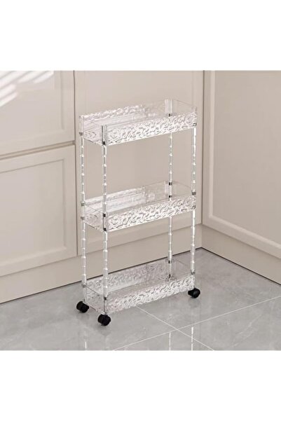 Generic عربة تخزين كليسانتي، منظم عربة رفيع بعرض 15 سم، عربة متدحرجة ضيقة للمساحات الضيقة، قابلة للفك