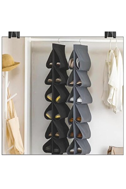 Generic منظم أحذية معلق من THE WHITE SHOP، 117 × 32 سم، تخزين مع 12 جيبًا، نظام للباب، R