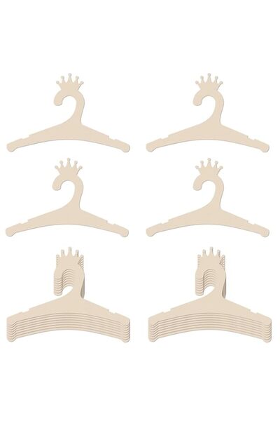 Generic Wooden Baby Hangers, Cute Crown Design for Newborn Baby Clothes, 9 In...