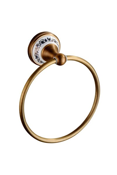 Generic تزوييق، حامل مناشف يدوية من النحاس العتيق، حامل مناشف يدوية دائري عتيق، لفة مناديل