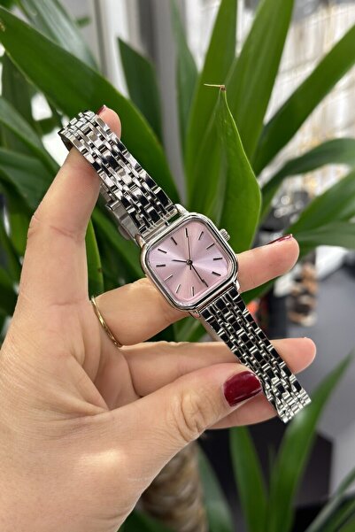 İA İLERİADIM Daily Pink Square Minimal Elegant Women's Wristwatch