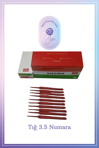 Mai Handmade Hobby ve Örgü Evi Alüminyum Tığ Yumuşak Saplı Örgü Tığ 1 Adet