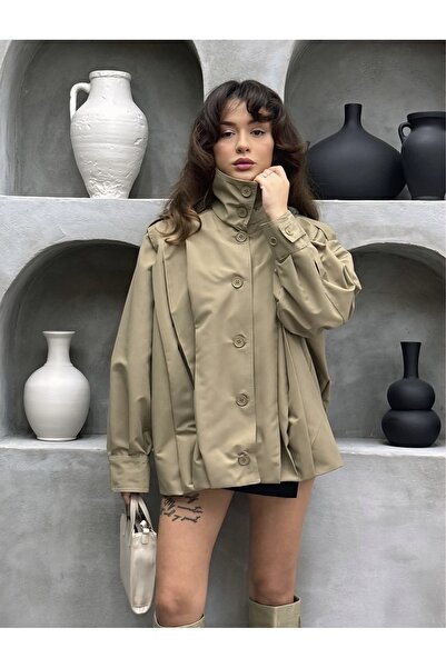 PELİNORA Düğmeli oversize ceket