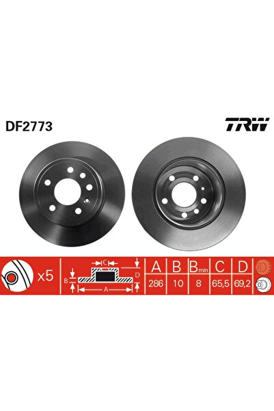 TRW Disc Frana Opel Vectra B Saab 9-3/9-5/900 2