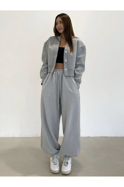KAPHONE Kadın 2 İplik Oversize Jogger Eşofman Altı