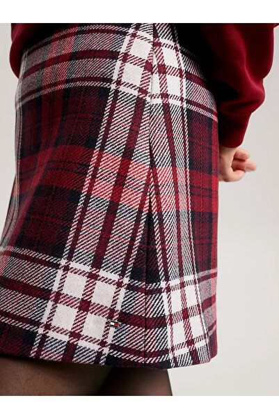 Tommy Hilfiger Kadın Tartan Mini Skirt