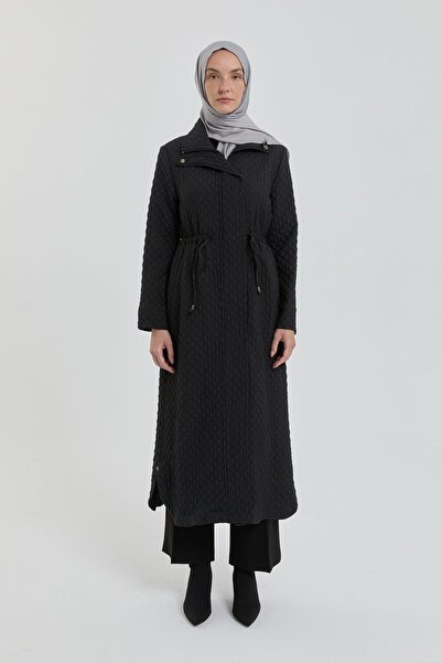 Nihan Large Size Thin Quilted Overcoat