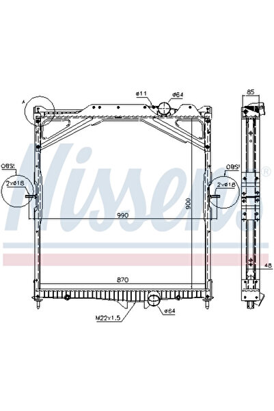 Nissens Radiator Racire Motor Volvo Fh
