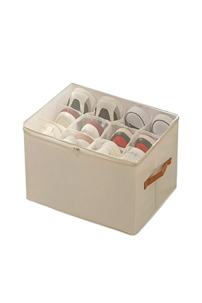 Generic منظم أحذية جوديرن للخزانة، حاويات تخزين أحذية، صناديق تخزين أحذية شفافة قابلة للطي، مساحة