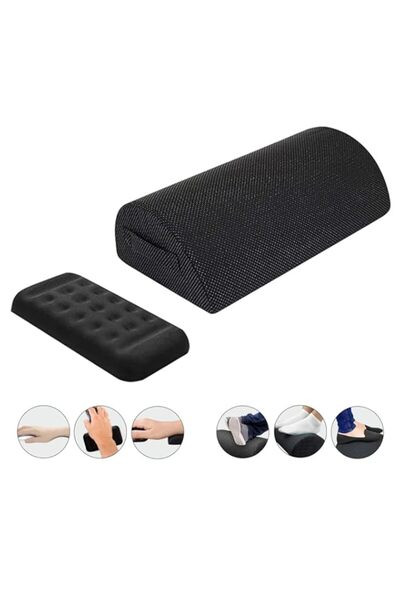 Generic مجموعة مسند قدم تحت المكتب ومسند معصم فأرة من JAMZ - مسند قدم - مسند قدم للمكتب - مسند معصم فأرة