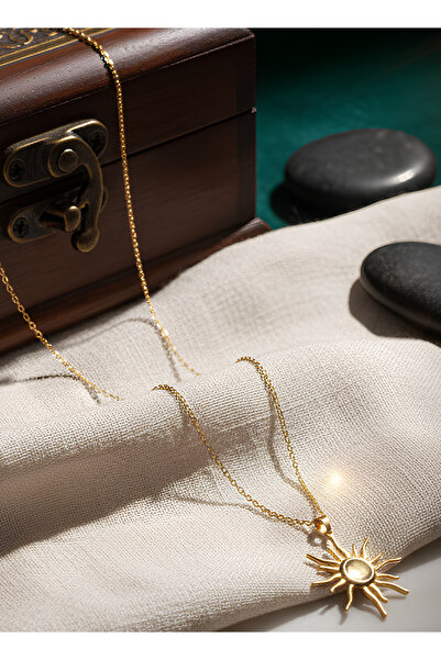 BANEDETTA New Season Gold Color Chain Sun Model Gold Color Chain Trend Steel Necklace