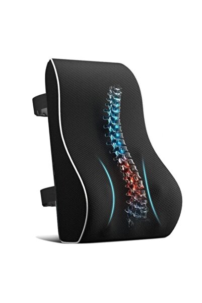 Generic وسادة دعم أسفل الظهر لكرسي المكتب والسيارة، ووسادة ظهر من إسفنج الذاكرة لكرسي الألعاب، وظهر مريح