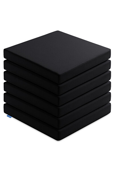 Aybil Home Fermuarlı 6'lı Sandalye Minderi 40x40 Cm Sünger Sandalye Minderi B...