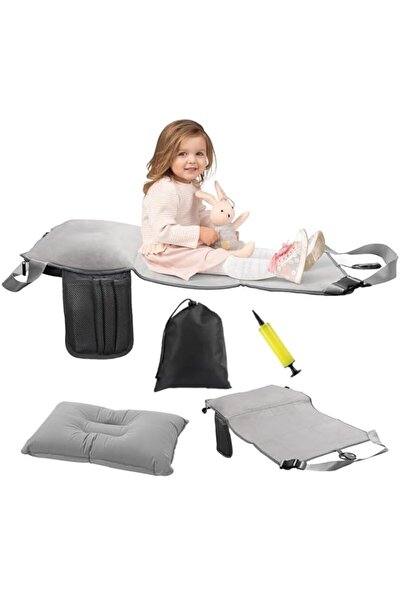 Generic سرير سفر للأطفال الصغار من SLEEPHEAD®، سرير طائرة قابل للنفخ، مسند قدم محمول، قابل للحمل