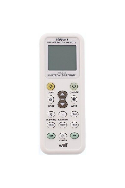 Well Universal remote control for air conditioner, RC-AC-Airload-WL, digital display, 1000