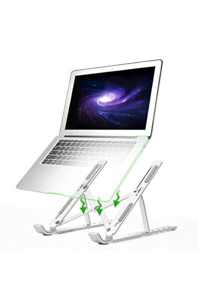 Generic حامل محمول ولوح كمبيوتر محمول مصنوع من مادة الألومنيوم ومبرد بالهواء وقابل للتعديل الارتفاع