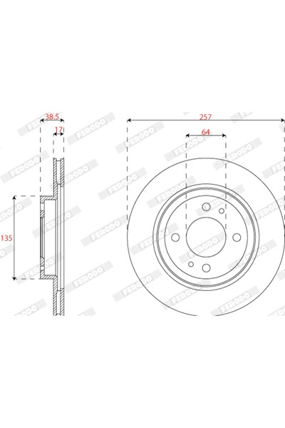 FERODO Disc Brake Citroen C-Zero Mitsubishi 1