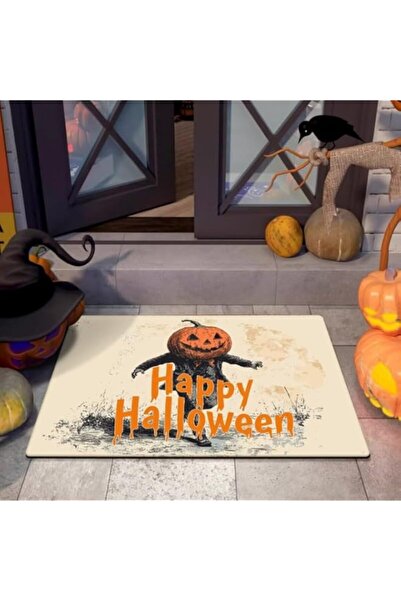 Generic سجادة باب هالوين مقاس 50 × 80 سم للاستخدام الداخلي والخارجي، سجادة أرضية مضحكة غير قابلة للانزلاق
