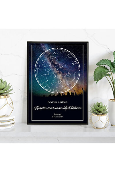 Legendary Gifts Tablou personalizat cu harta stelelor