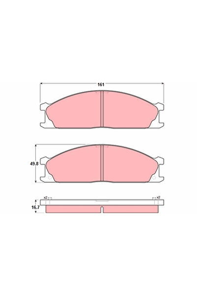 TRW Set Placute Frana Frana Disc Nissan Navara/NP300 Pickup/Pathfinder 1