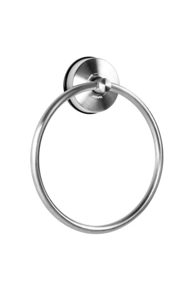 Generic حامل مناشف حمام YOHOM، حلقة شفط مناشف يدوية من الفولاذ المقاوم للصدأ، علاقة مناشف دائرية للحمام