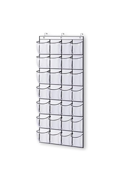 Generic KEETDY 28 Large Clear Over The Door Shoe Rack with Crystal Pockets Ha...
