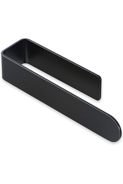 Generic حامل مناشف اليد/قضيب مناشف اليد - حامل مناشف الوجه أسود اللون وحلقة منشفة ذاتية اللصق للحمام، مقاس صغير