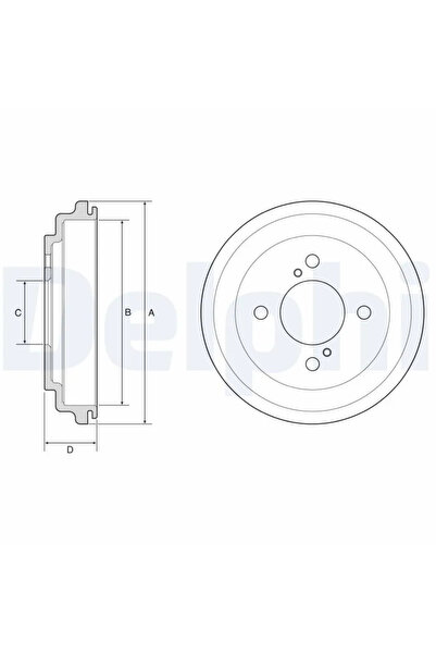 DELPHİ Спирачен барабан за Suzuki Celerio