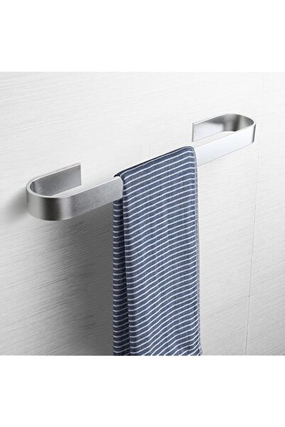 Generic سكة مناشف KASTWAVE، قضيب مناشف حمام من الفولاذ المقاوم للصدأ، حامل مناشف ذاتي اللصق بدون حفر، للحمام