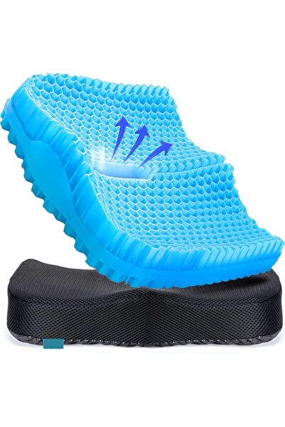 Generic وسادة جل للمقعد للجلوس الطويل وتخفيف آلام الورك (حجم كبير) - وسائد تبريد ثلاثية الأبعاد للمكتب