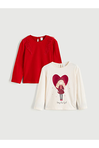 LC Waikiki Peak New Season Crew Neck Girls' T-Shirt 2-Pack