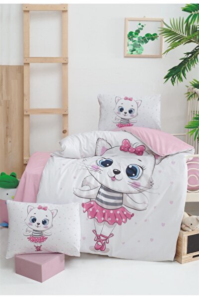 Baby Maa Cute Cat Patterned 100% Cotton 3-Piece Duvet Cover Set (Duvet Cover, Sheet, Pillowcase)