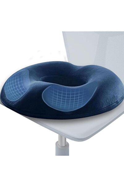 Generic وسادة مقعد من إسفنج الذاكرة: وسادة تدليك على شكل دونات مضادة للبواسير وتمارين رفع الورك واليوغا وتقويم العظام والعصعص