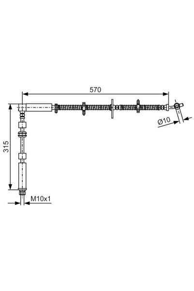 Bosch Furtun Frana Land Rover Discovery 4
