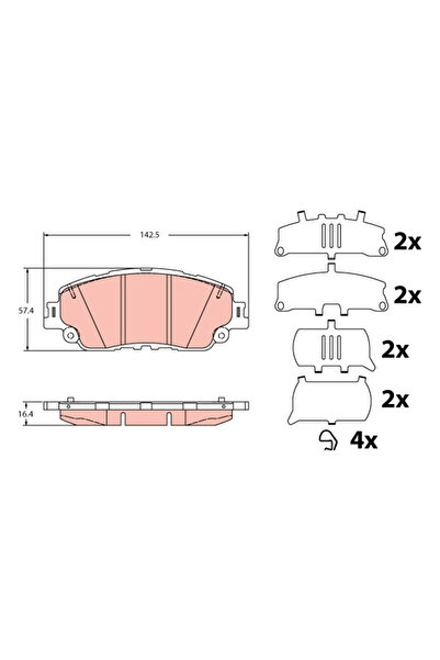 TRW Set Placute Frana Frana Disc Lexus Ux Toyota Corolla Cross