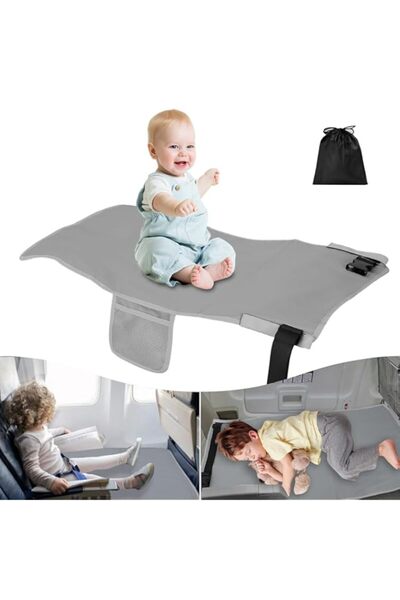 Generic سرير طائرة للأطفال الصغار، سرير سفر قابل لتمديد مقعد الأطفال، أساسيات طائرة آمنة للأطفال، محمول للرحلات الطويلة