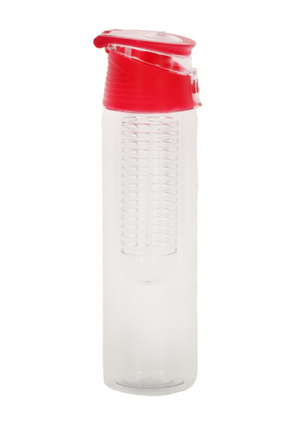 Ikonka Water bottle with fruit infuser 800 ml Red
