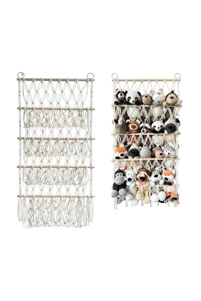 Generic AM ANNA 4 Tier Stuffed Animal Storage Shelf Net, 105 * 50cm Large Plu...